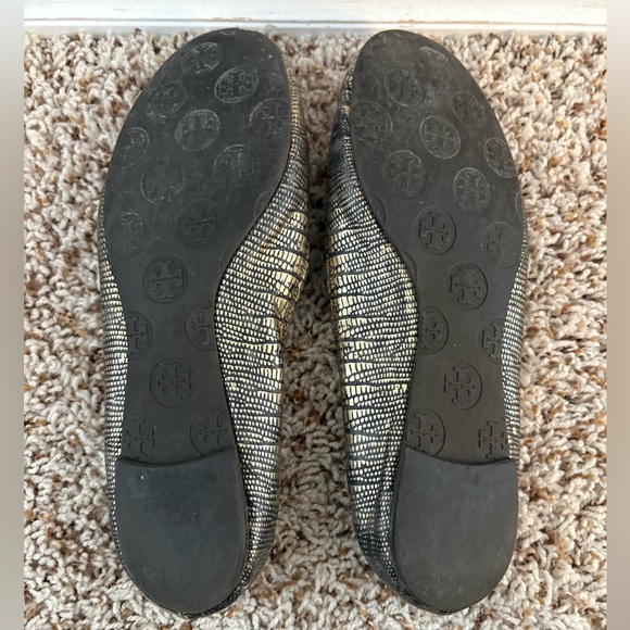 Tory Burch Metallic Patterned Flats - Picture 4 of 4